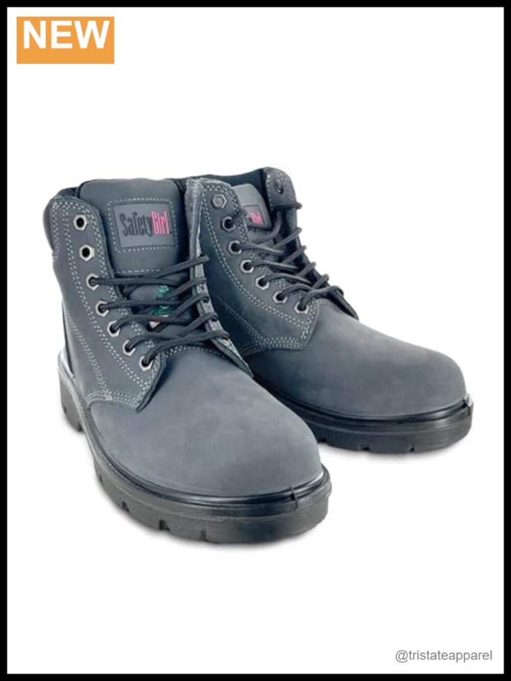Steel Toe Waterproof Work Boots Lace-Up Safety Shoes for Women Puncture